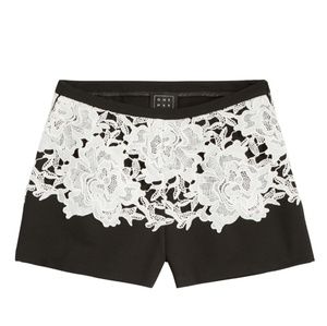Unique lace overlay pattern shorts